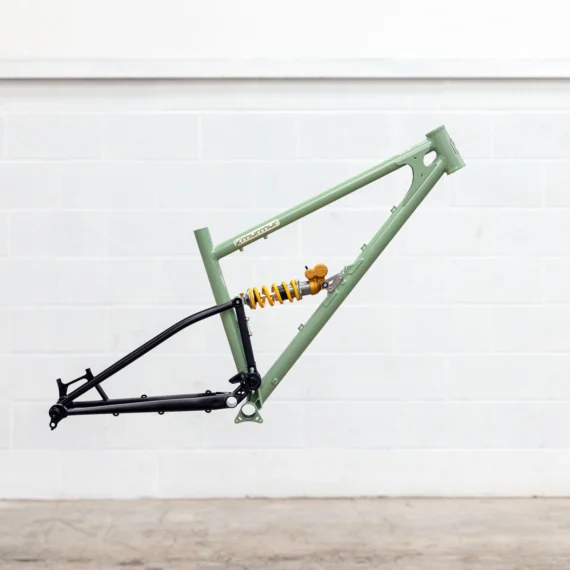 a green bike frame